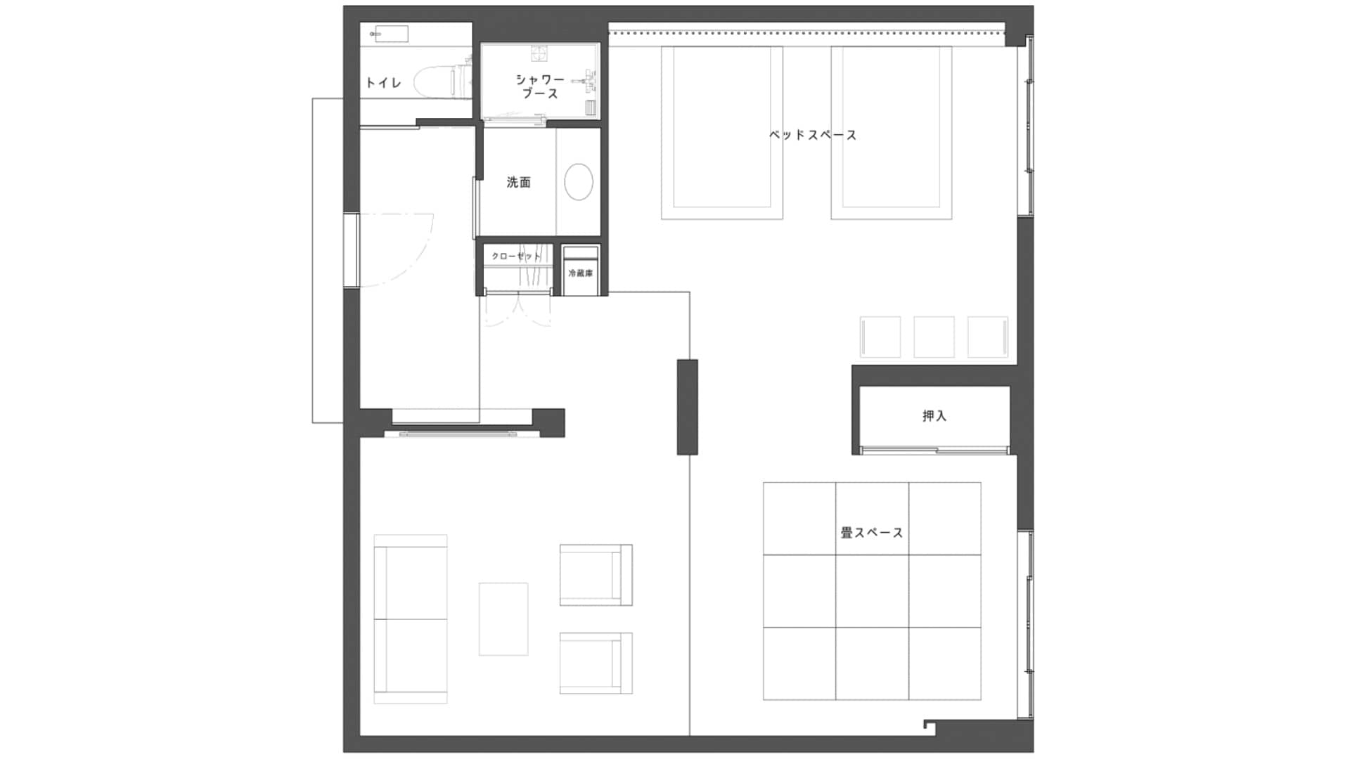 Special room “Hisui” floor plan