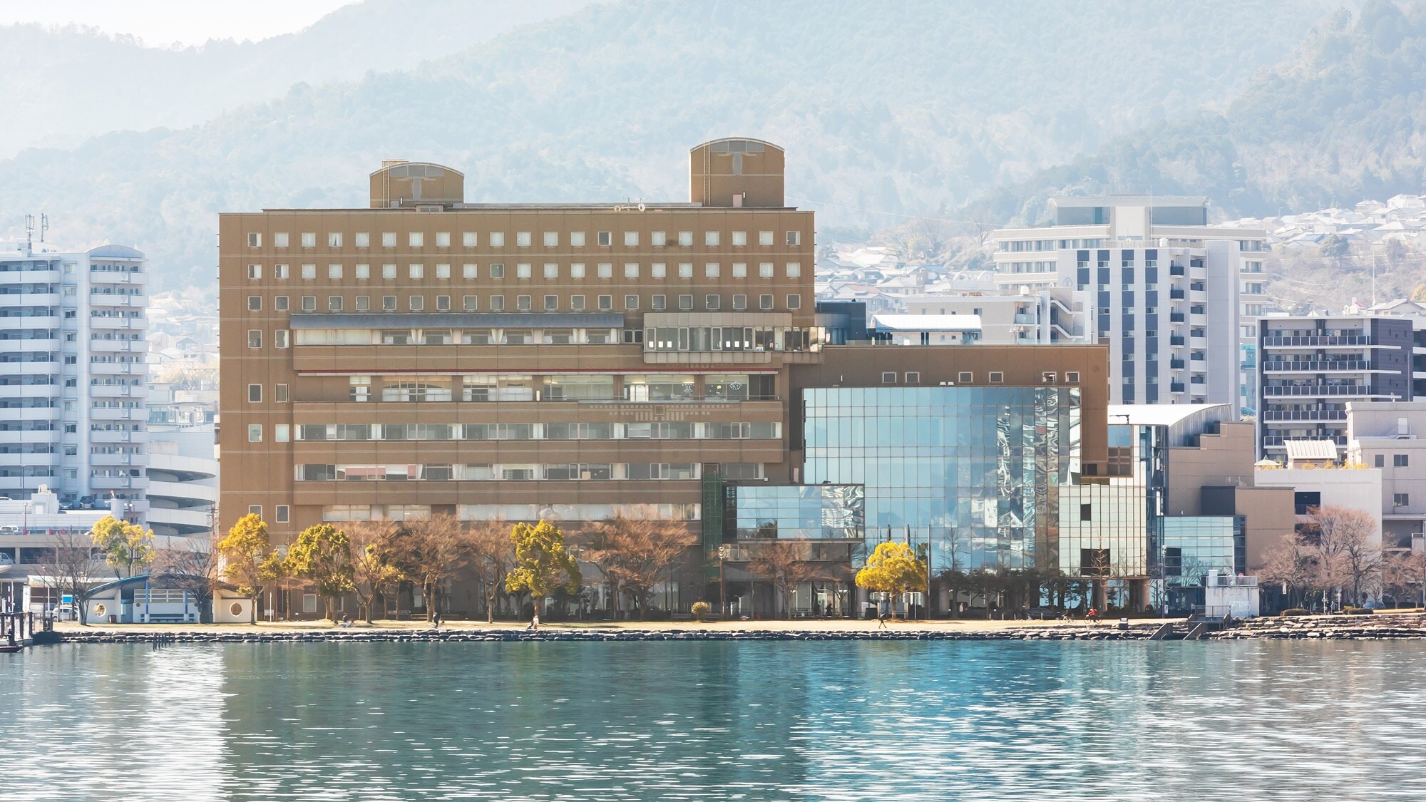 Wake up to the serene view of Lake Biwa.