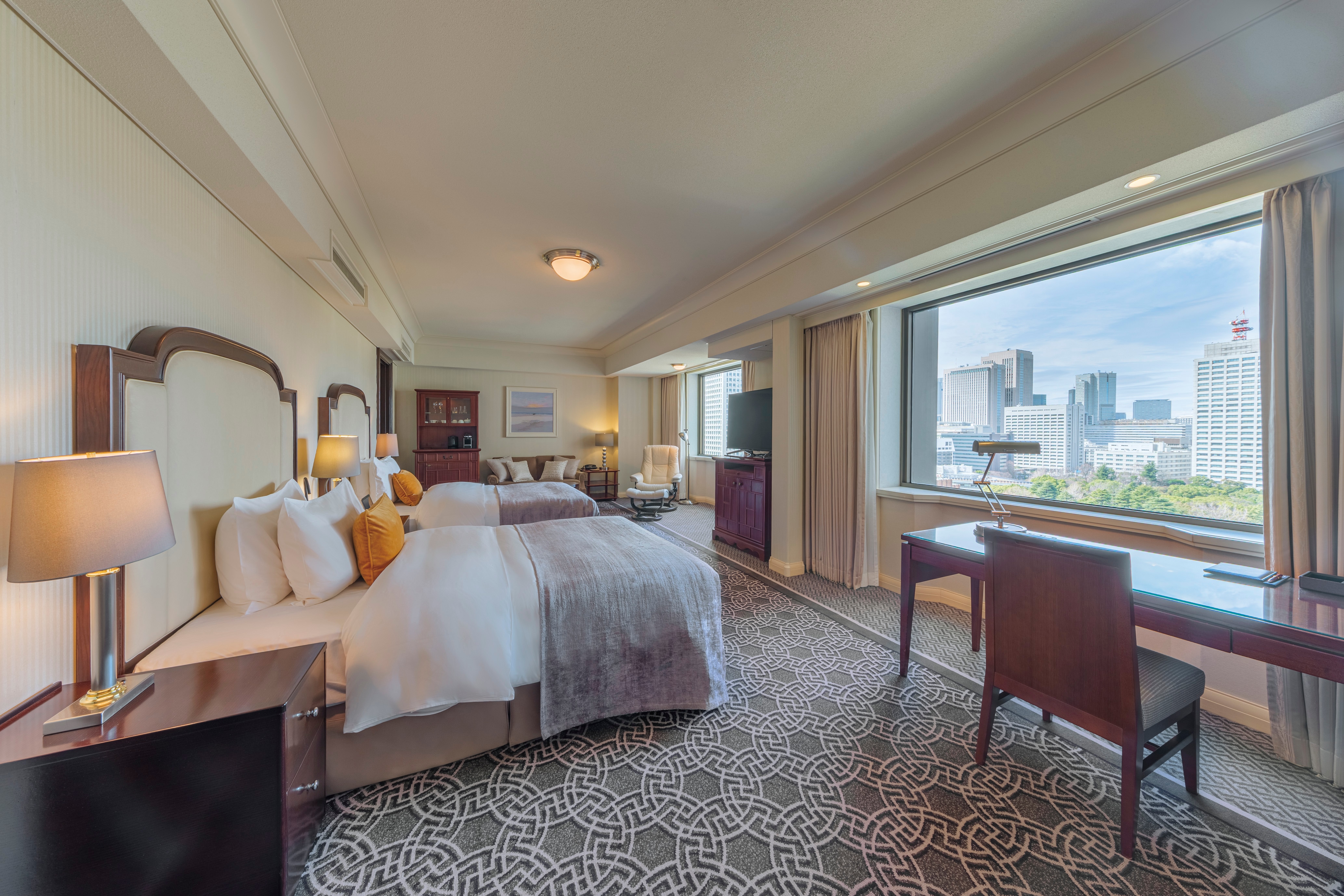 [Gedung Utama - Junior Suite Lantai Imperial] Sekitar 54-65 m2, Kamar Twin (Contoh)