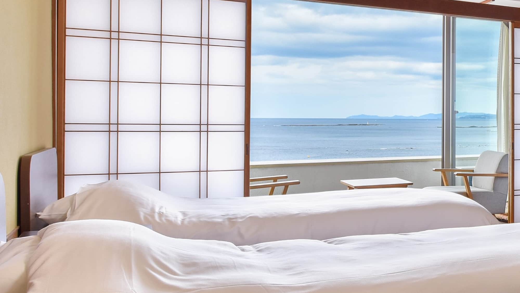 *【Nami no Aya Standard】带日式床的日式房间。