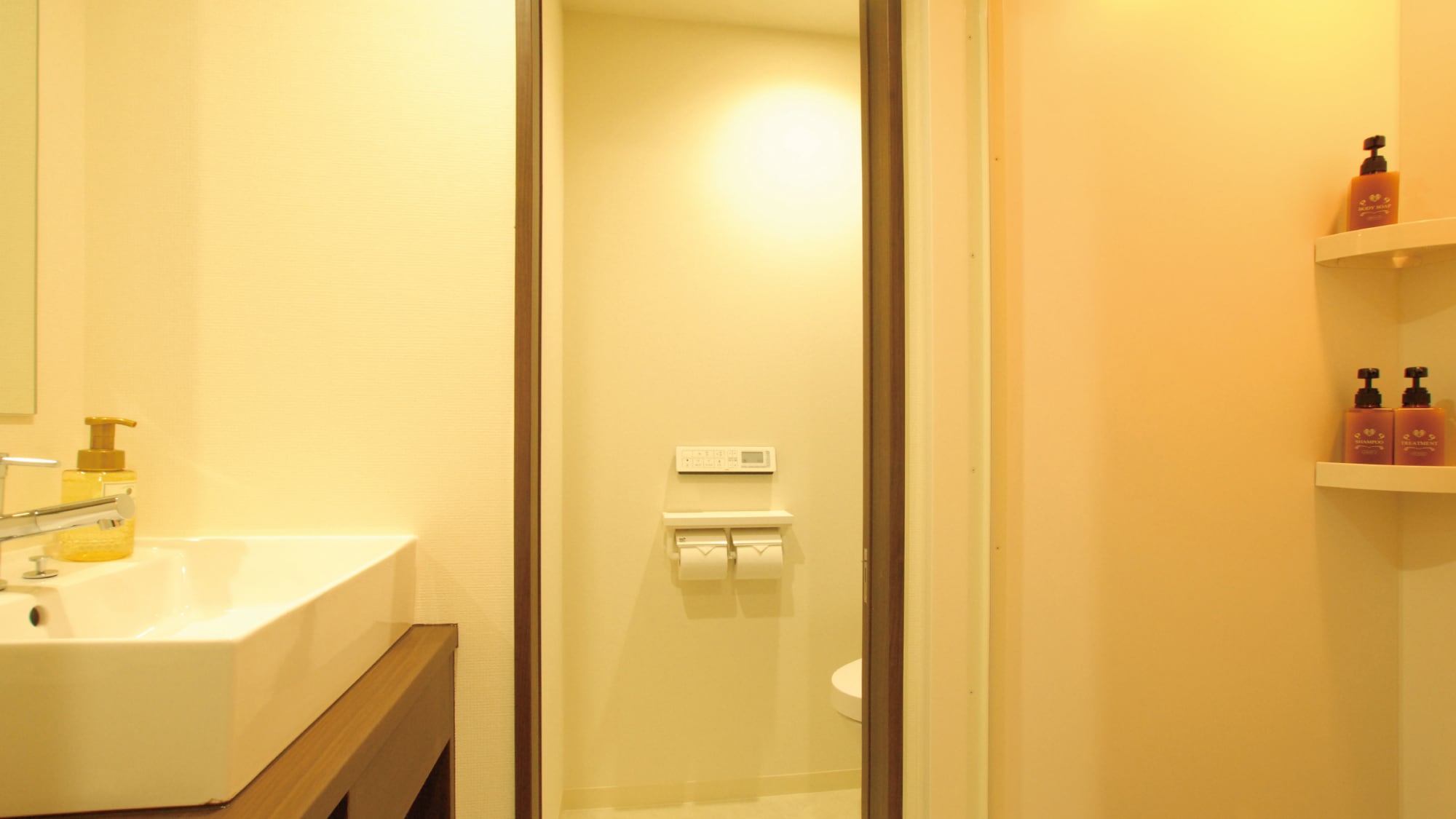 [Separate single room, washbasin]