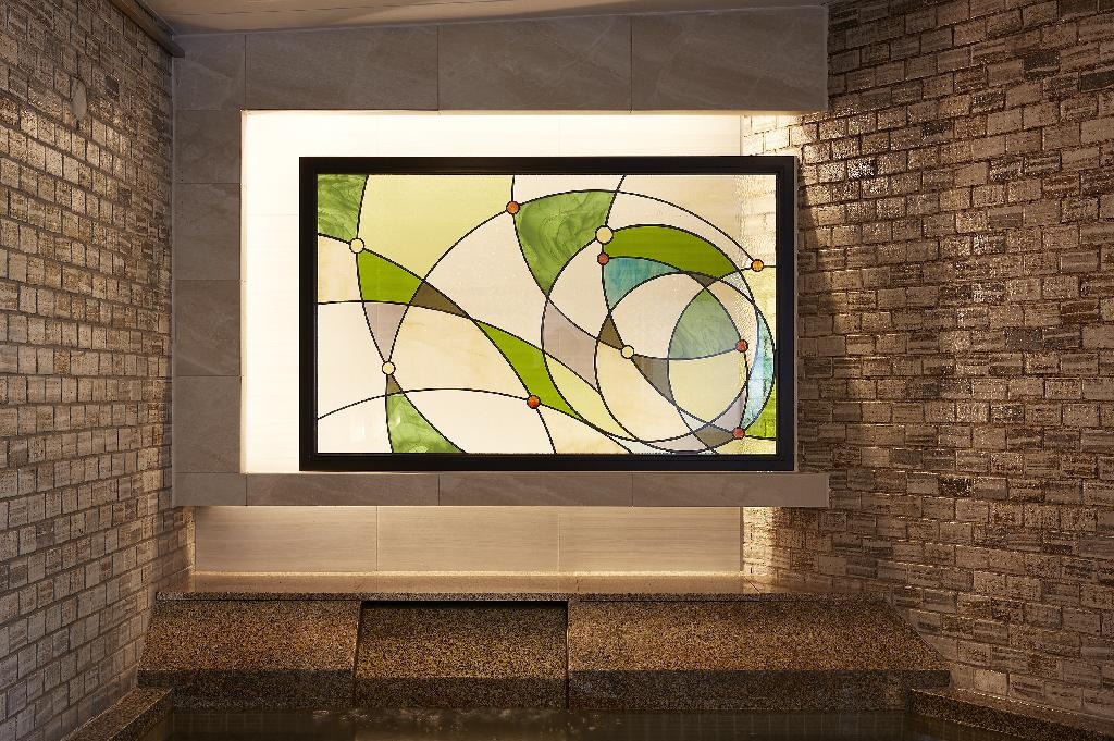 [Western hot water] Stained glass bath