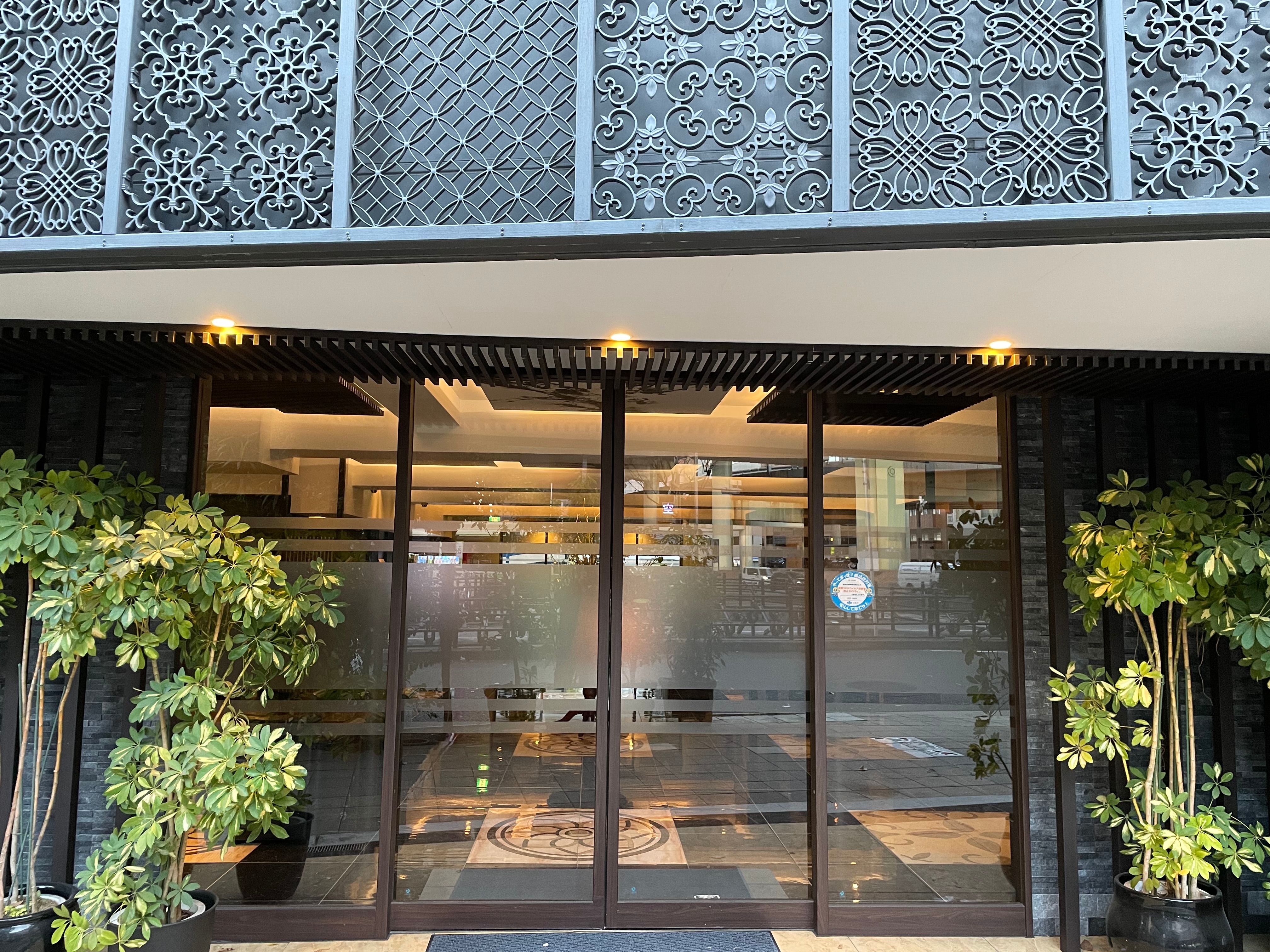East side of entrance