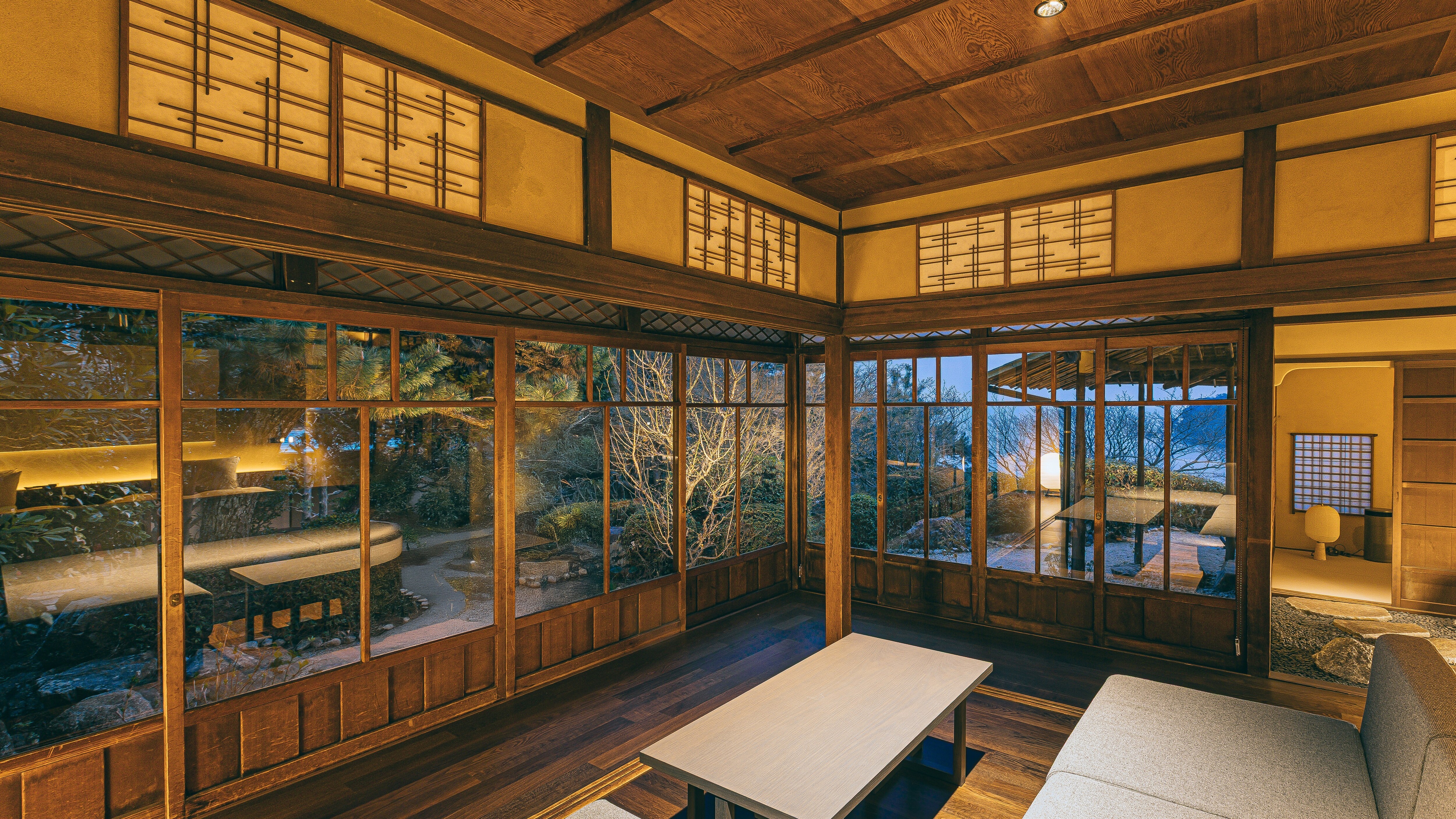 The inner courtyard as seen from the master bedroom of THE COVE