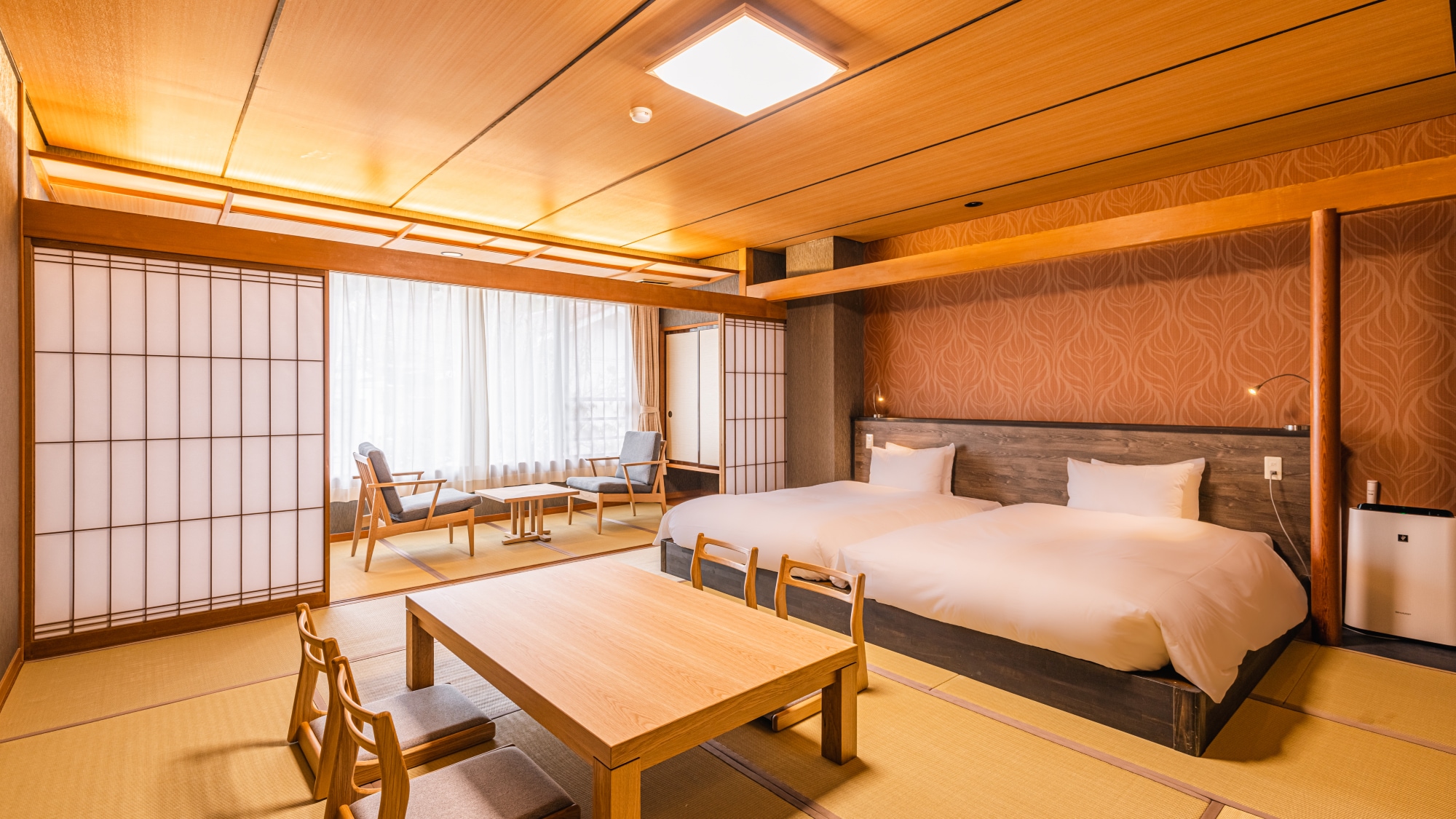 Japanese-style twin room/A room with a chic and calm atmosphere