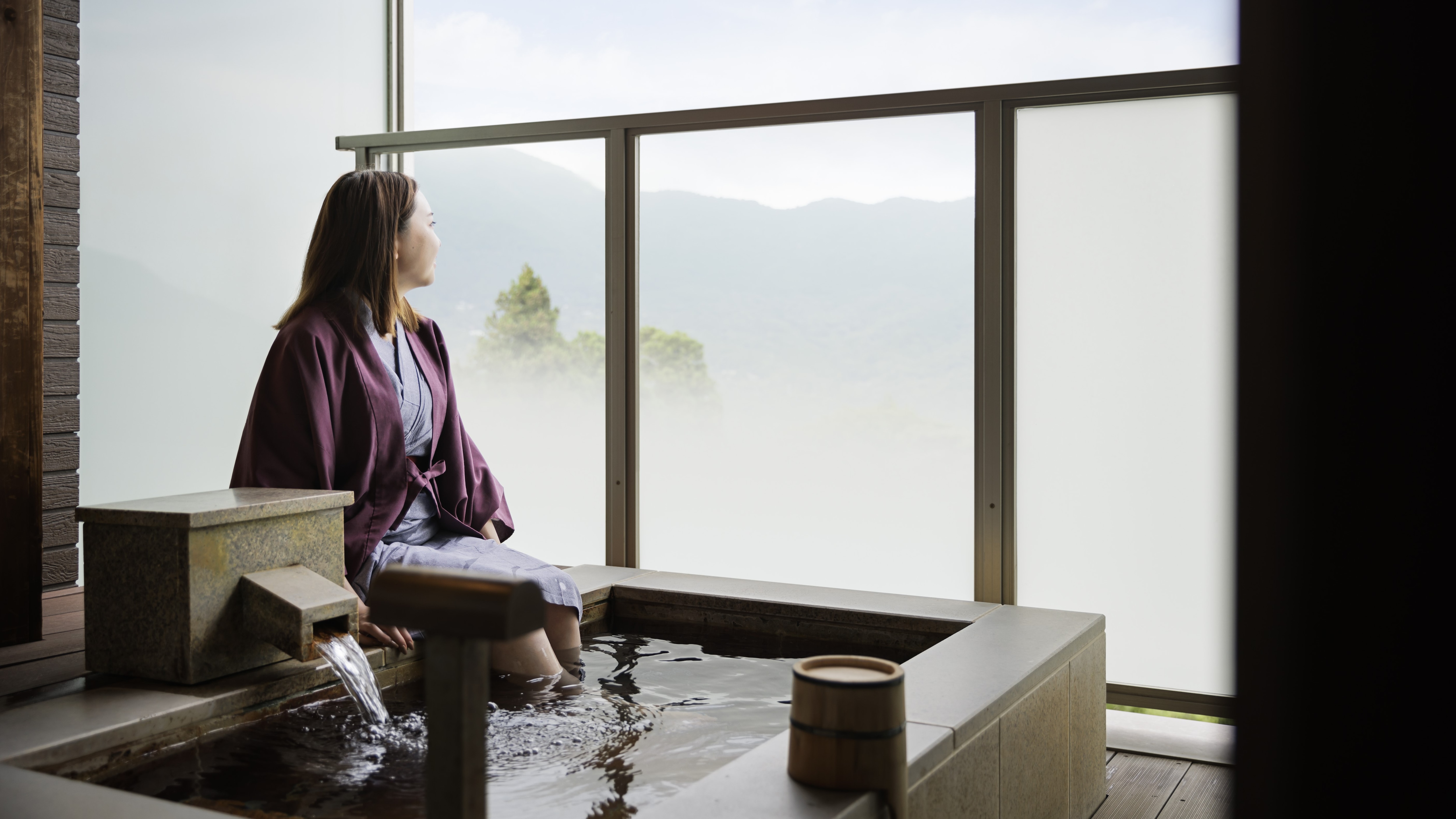 Main building Premier room with hot spring open-air bath Stay image