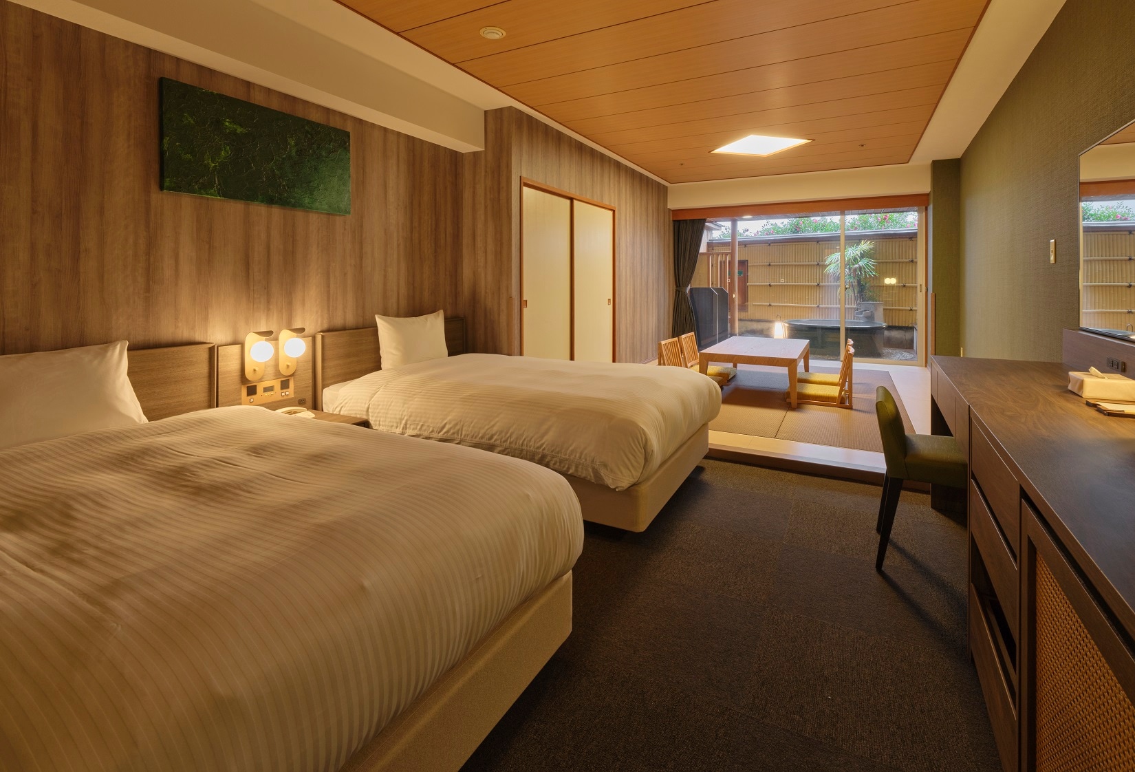 日式西式客房，附露天浴池