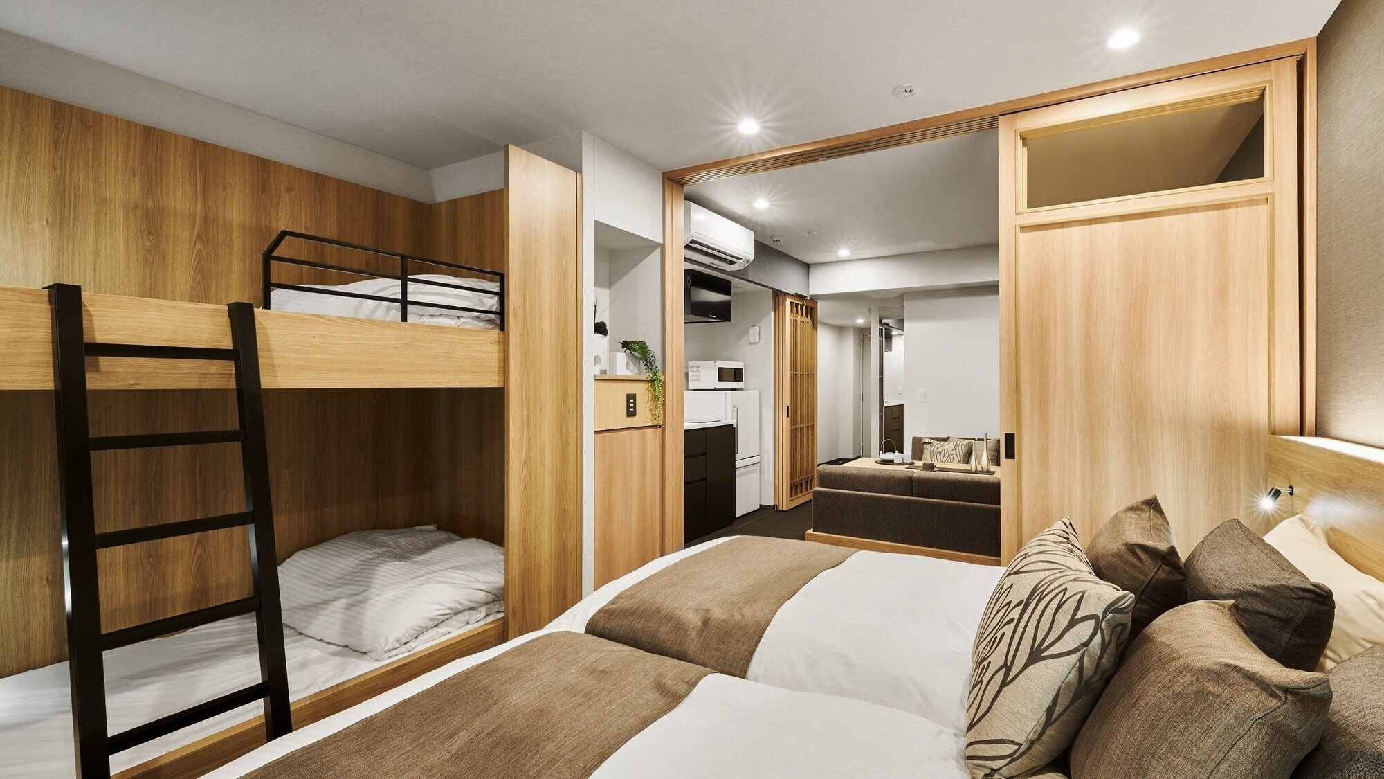 A room with bunk beds that children will also enjoy