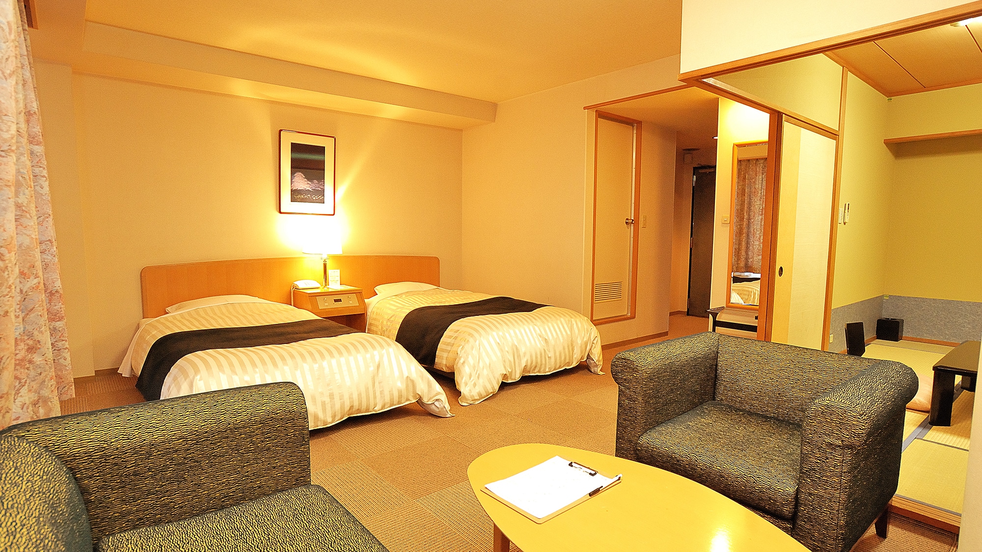 Fukitei日西式房间（2张床+日式房间6张榻榻米）