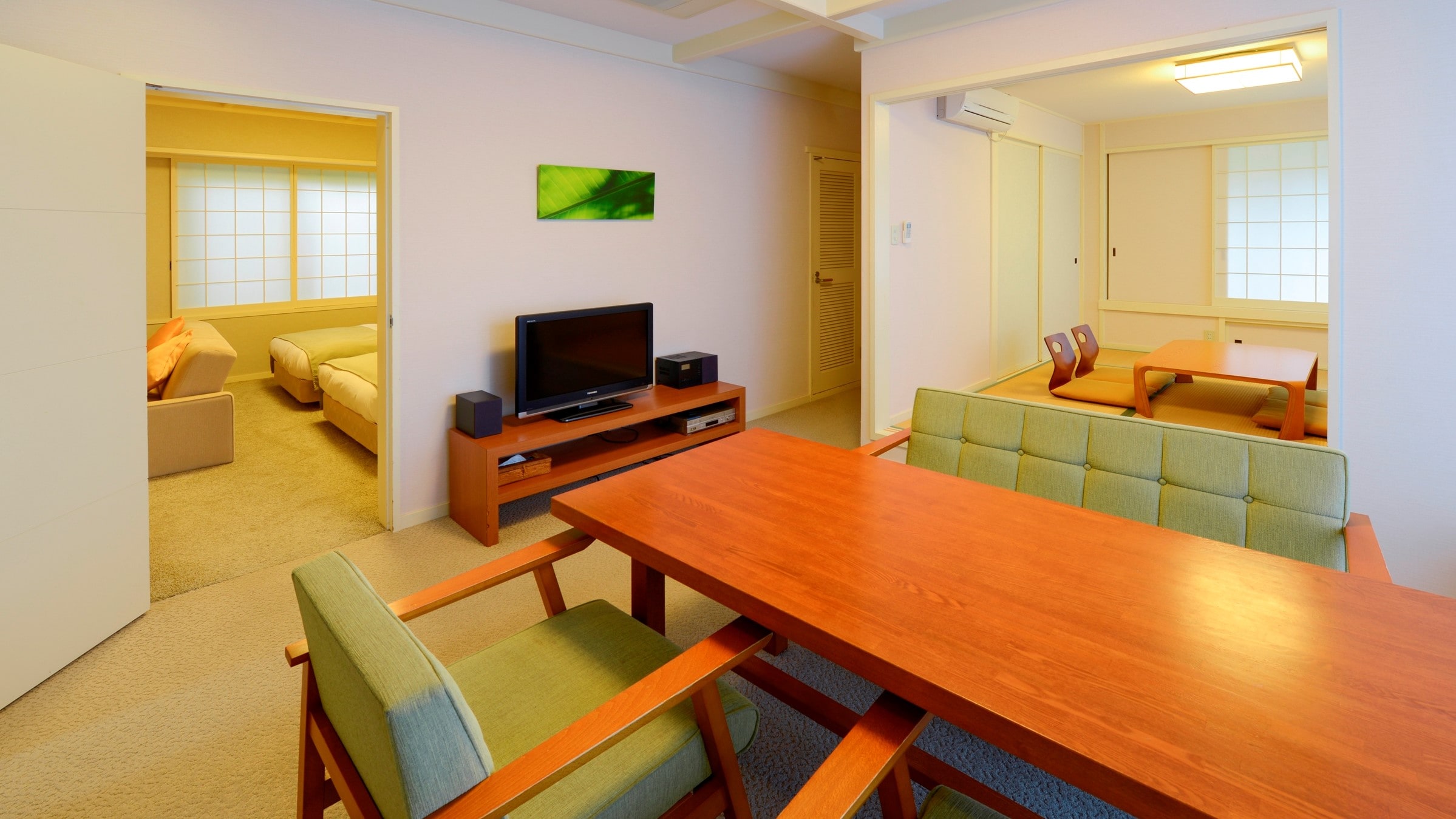 An example of a glass-enclosed living room / Japanese / Western room