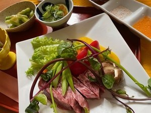 Daging sapi wagyu dan steak sayuran lokal