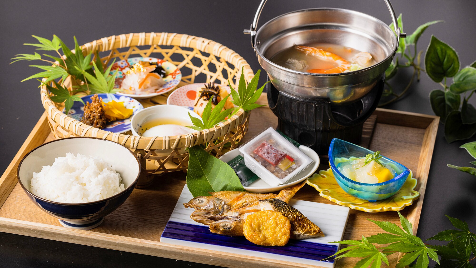 【日式早餐】在目的地輕輕喚醒你的早晨。我們提供日式早餐，味道柔和。