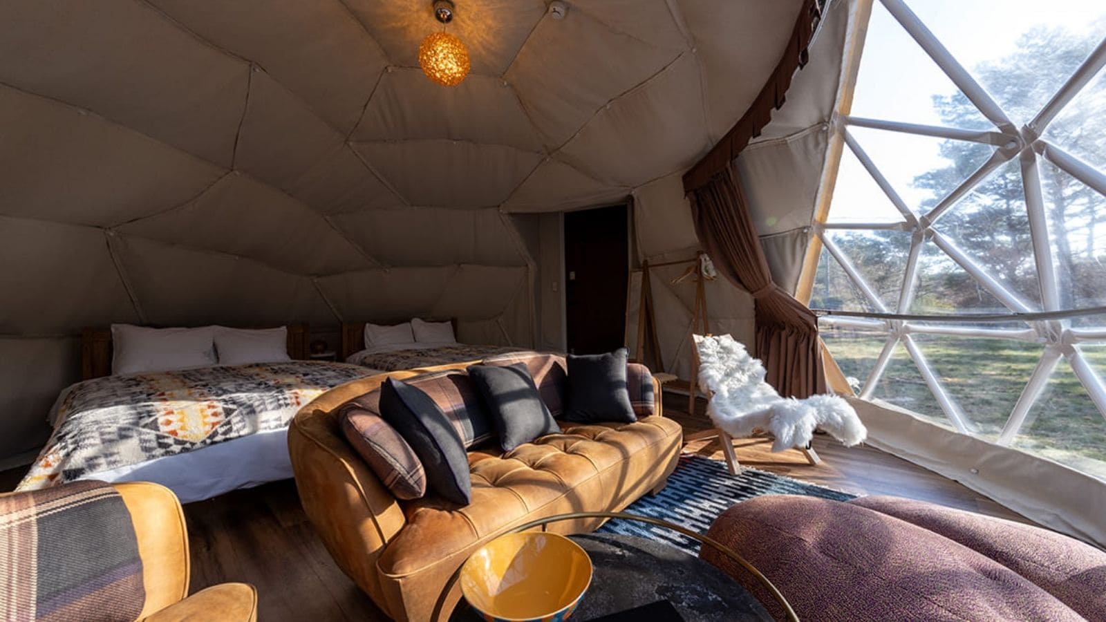Dome tent interior