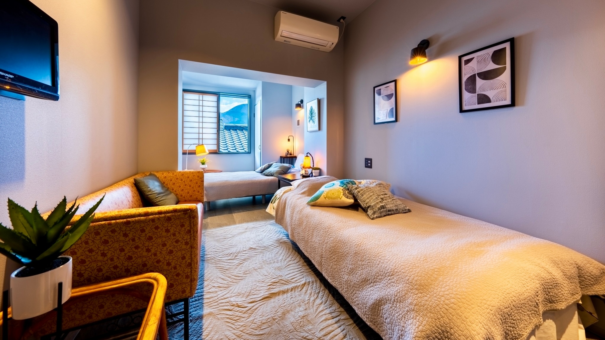 [Western-style building] Room 9: Western-style room/twin; 2 single beds
