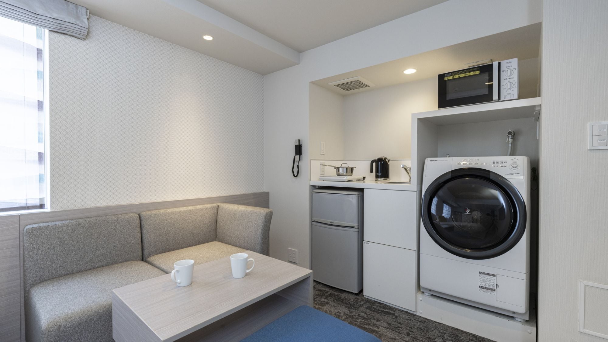 ◆高級雙床房23平米|迷你廚房/洗衣機/烘乾機