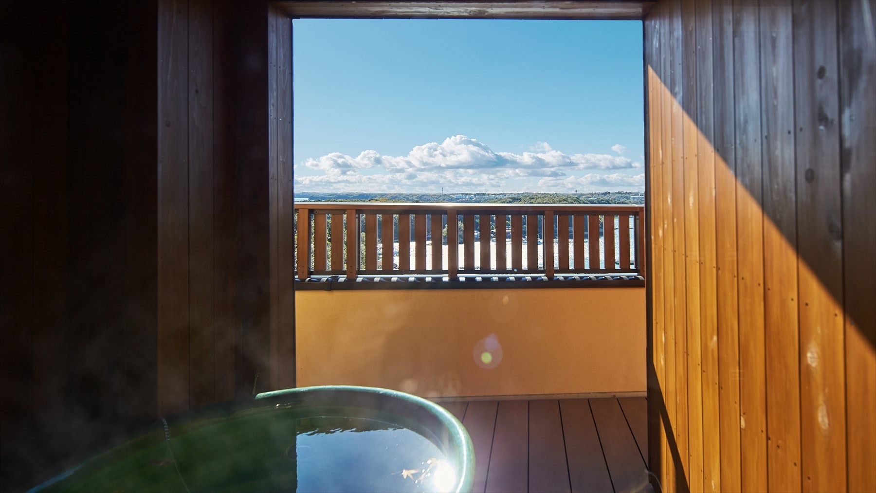 Suite: Open-air bath and view