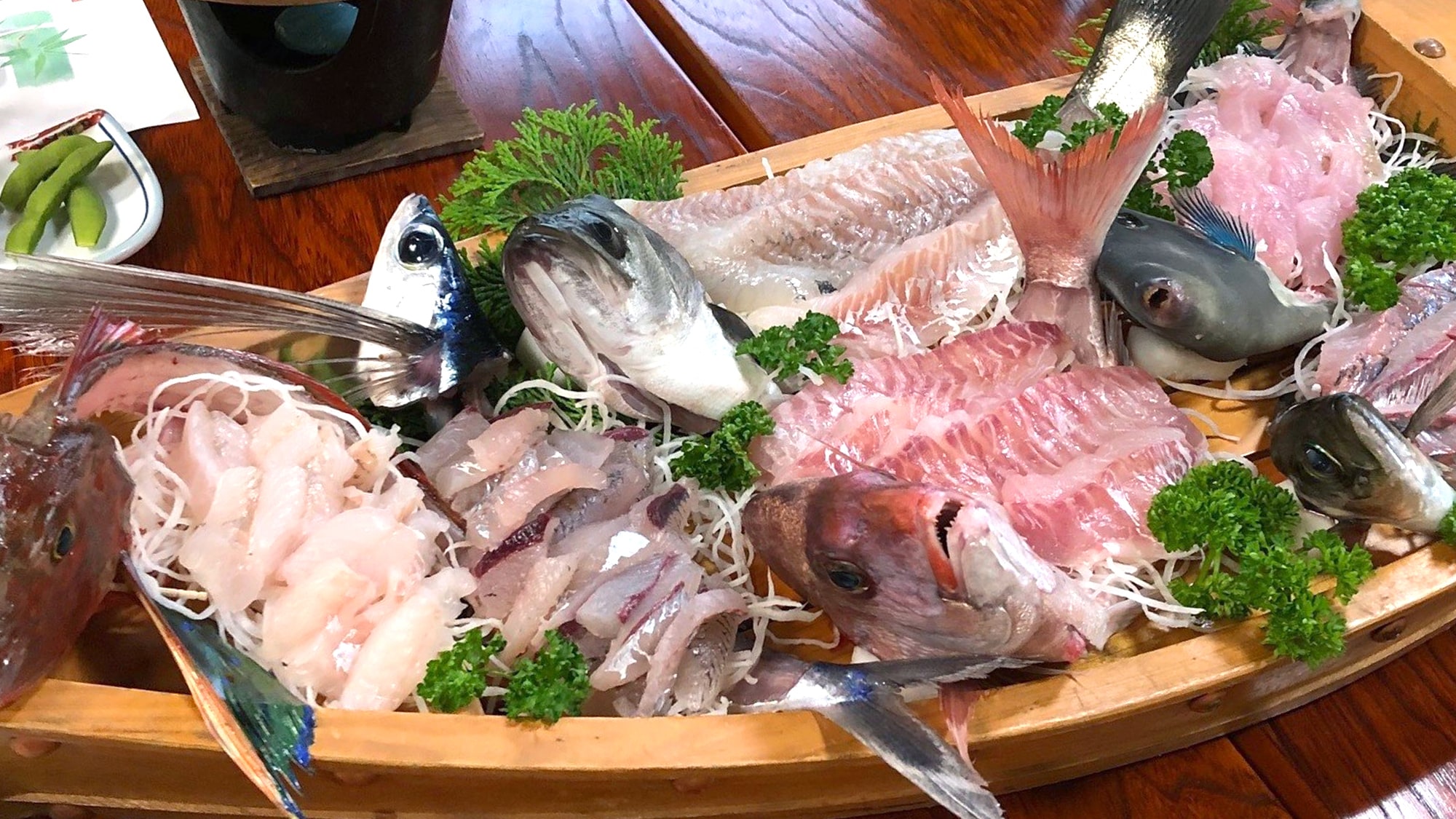 ★Mitaniya's fresh seafood boat platter
