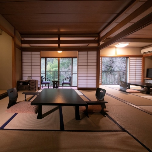 [River side deluxe room] 10 tatami mats + 10 tatami mats + wide rim