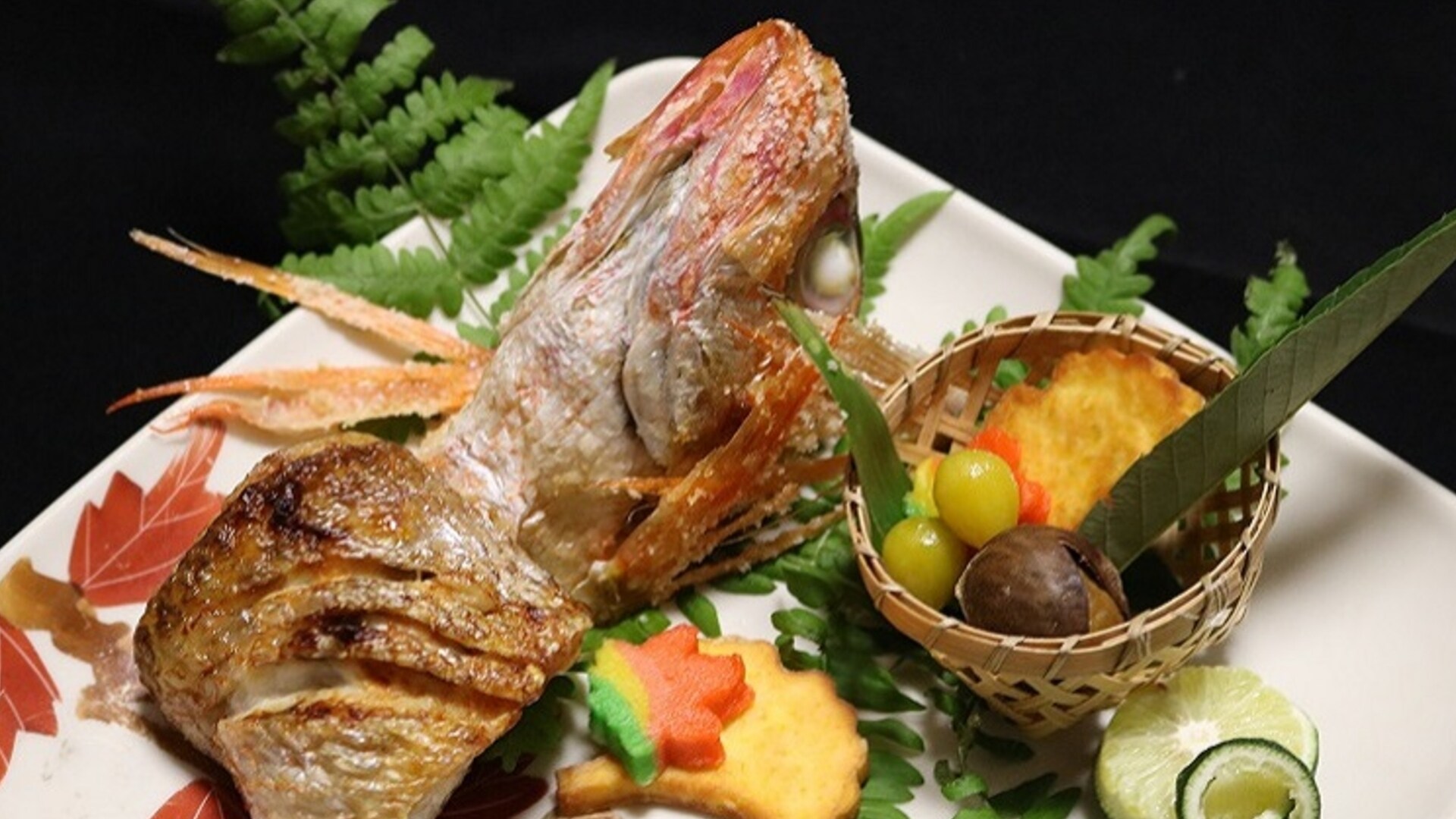 Grilled rosy seabass