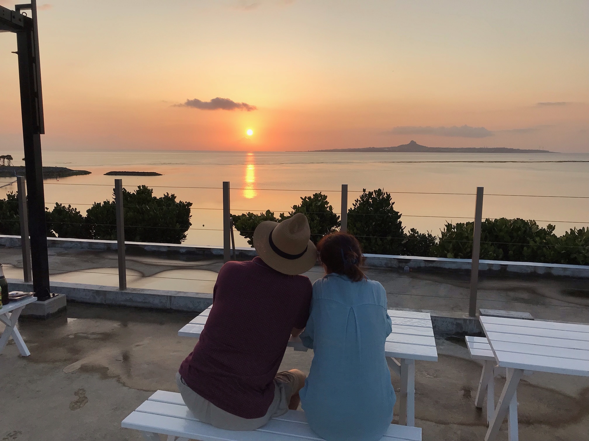 Relax while watching the sunset.