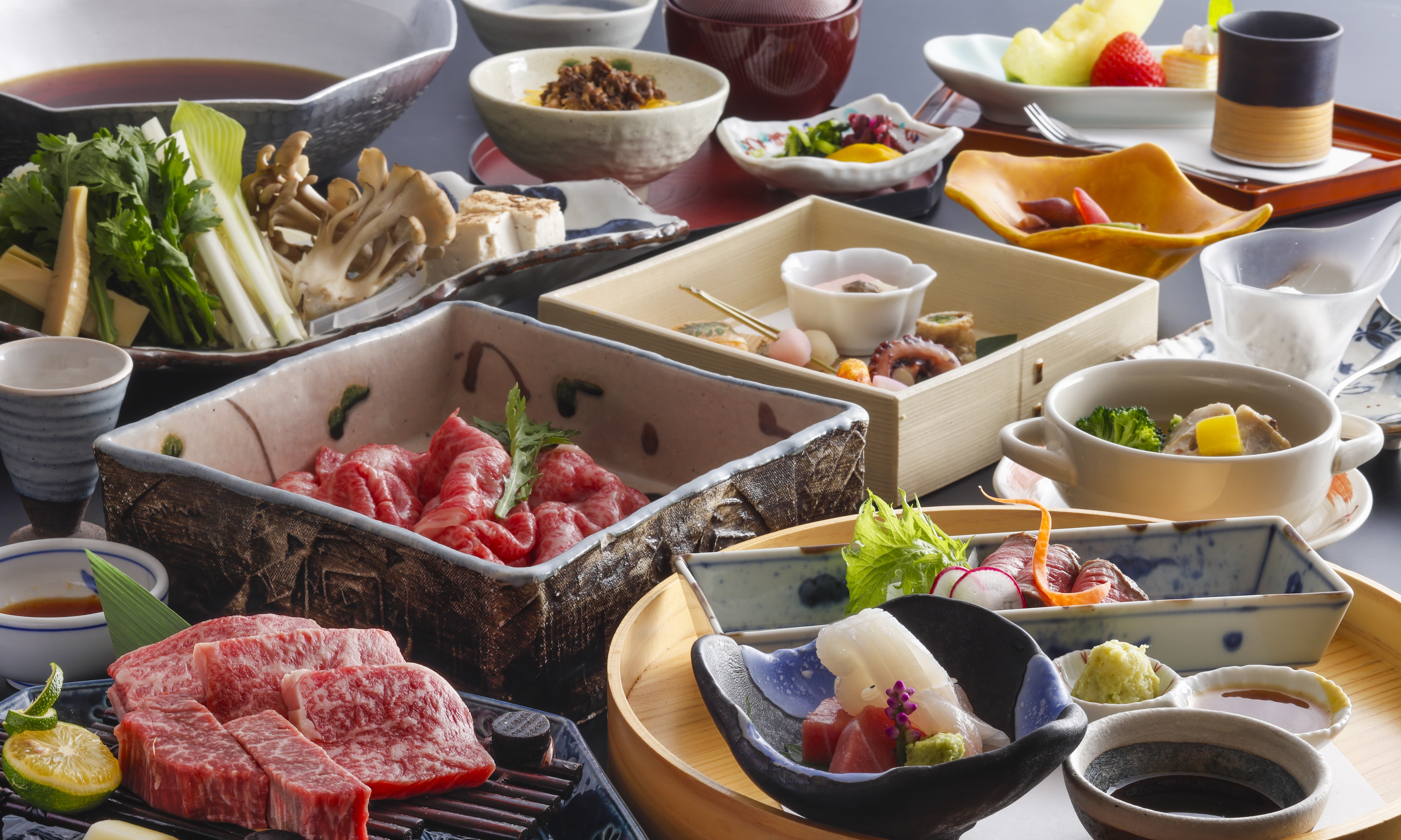 但马牛肉怀石料理示例