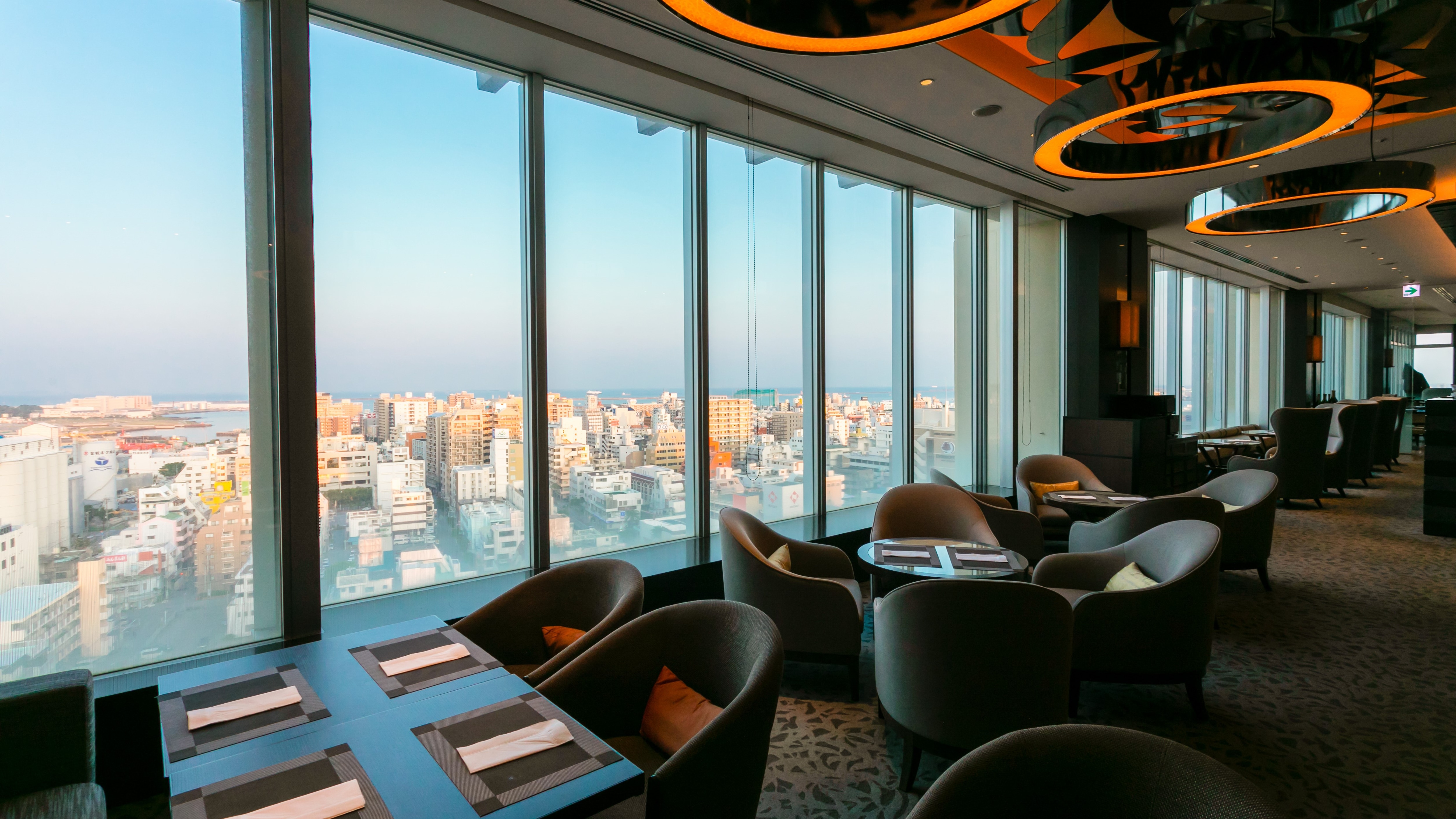 Hotel top 14th floor lounge view