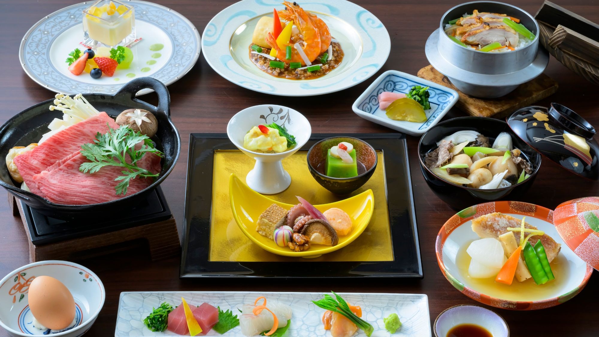 [Kursus Sukiyaki Kaiseki Daging Sapi Yamagata]