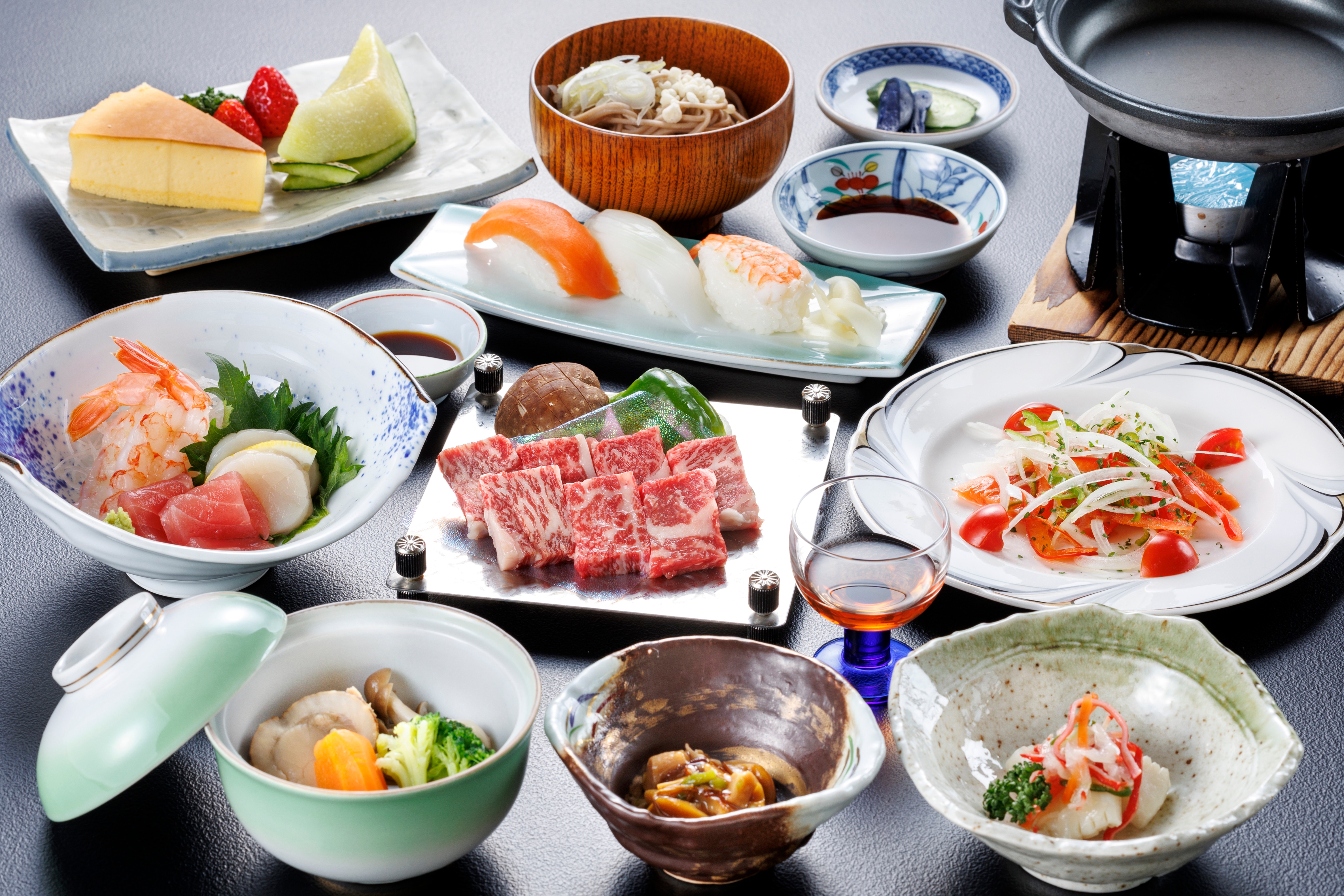 Bộ lò nướng thịt bò bằng gốm Oku-Nakayama