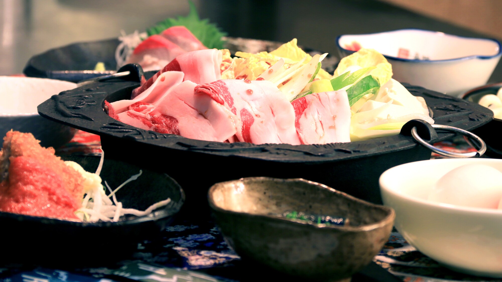 [Wild boar hotpot course]