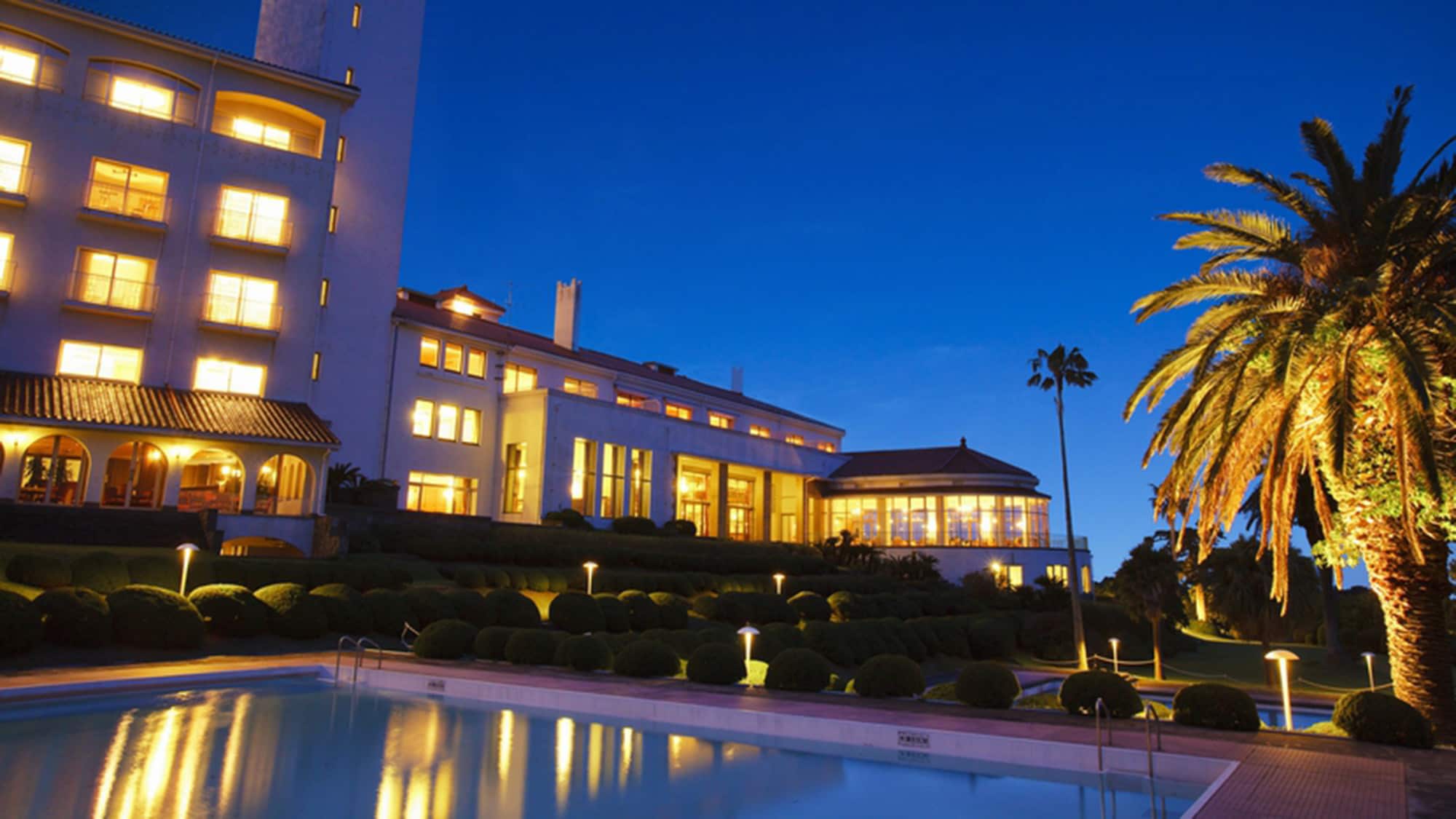 Hotel exterior (evening view)