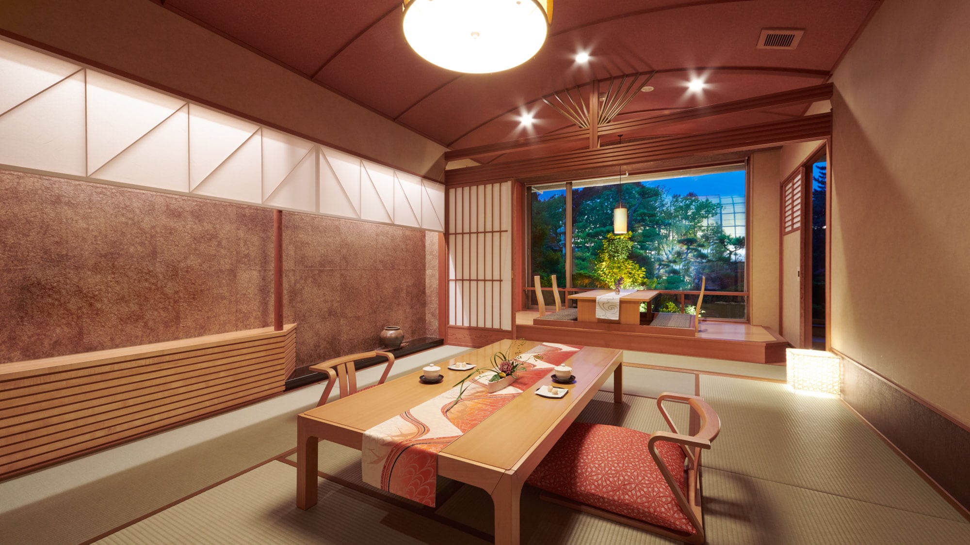 Villa Miyu Suite Japanese-Western style room with open-air hot spring bath Garden side (63 square meters)