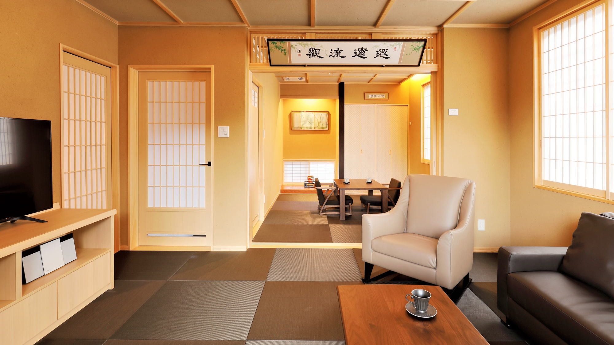 [Open-air bath + indoor bath] Shikisai Suite Room "Usu"