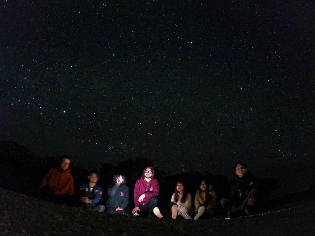 At night when the stars are visible, we all go to see the Milky Way.
