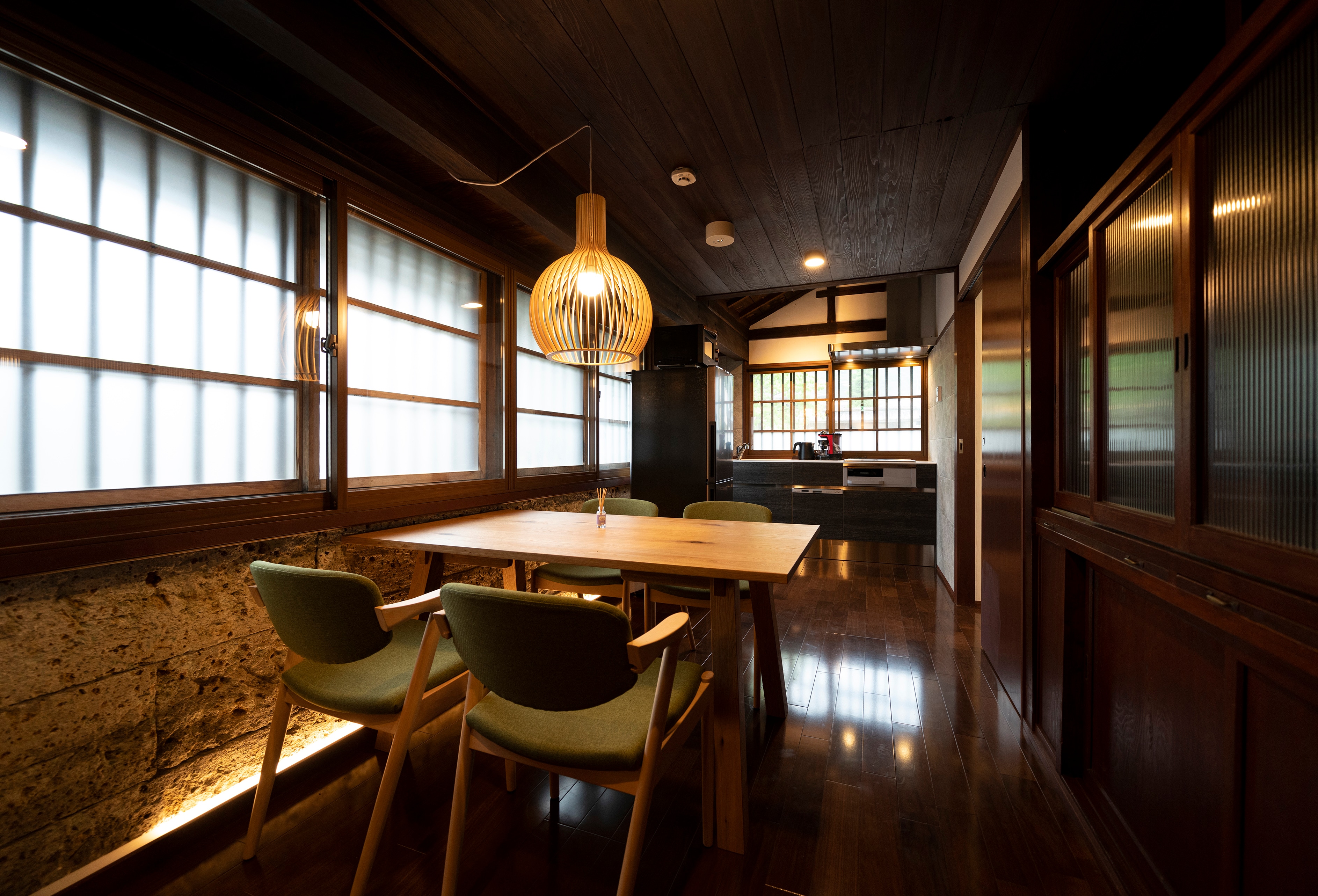 New home dining room and kitchen