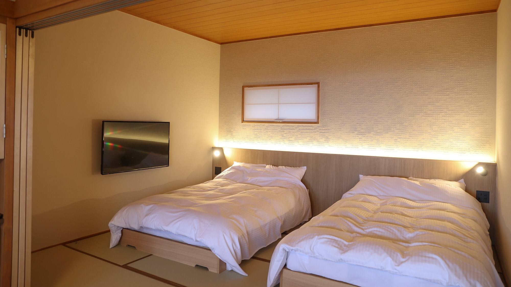 [Kamar tempat tidur twin di bangunan utama + Kamar bergaya Jepang (bebas rokok)] Kamar dua kamar bergaya Jepang-Barat direnovasi pada tahun 2023