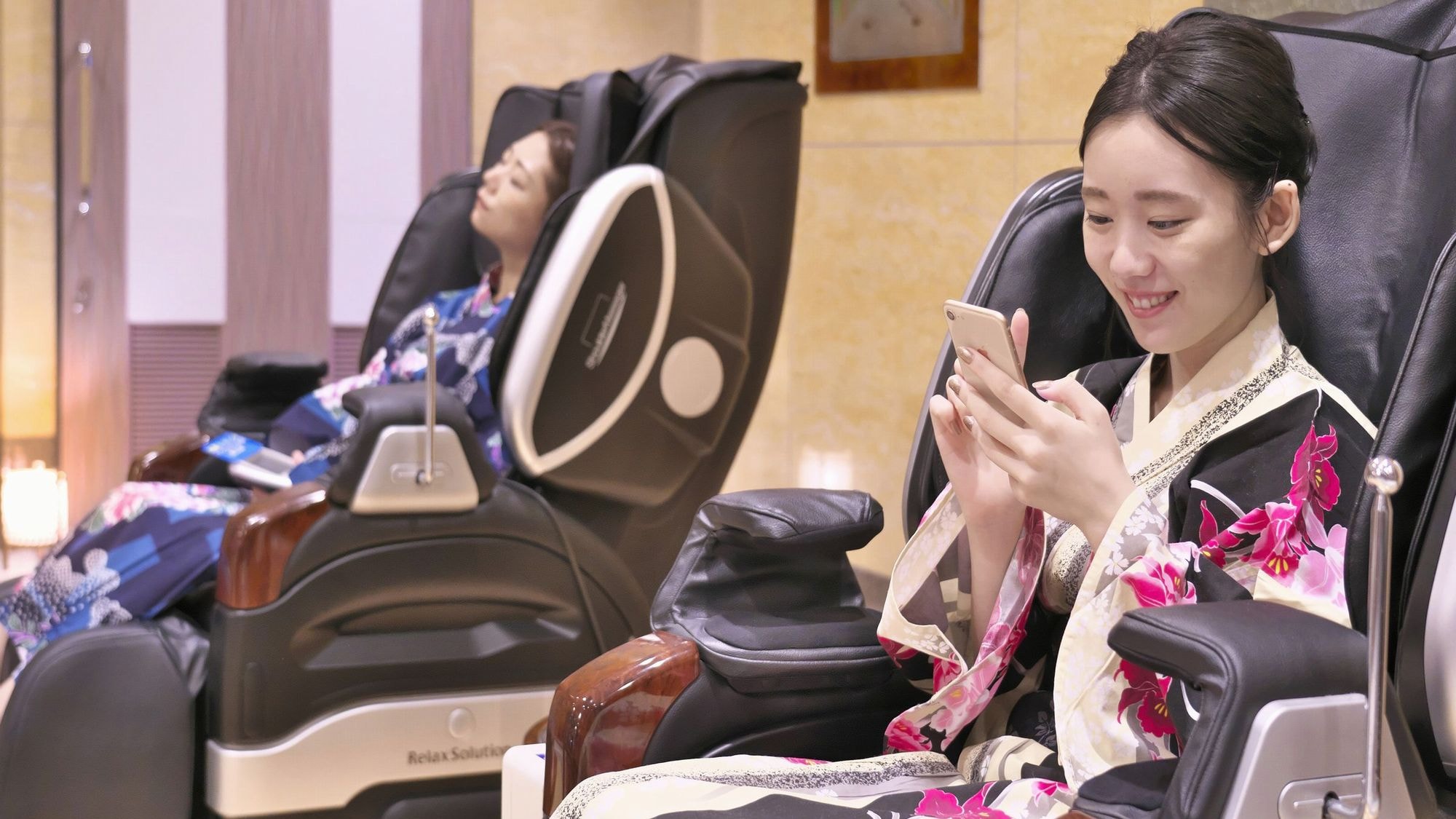 Massage chair after taking a bath! Please be healed further ♪
