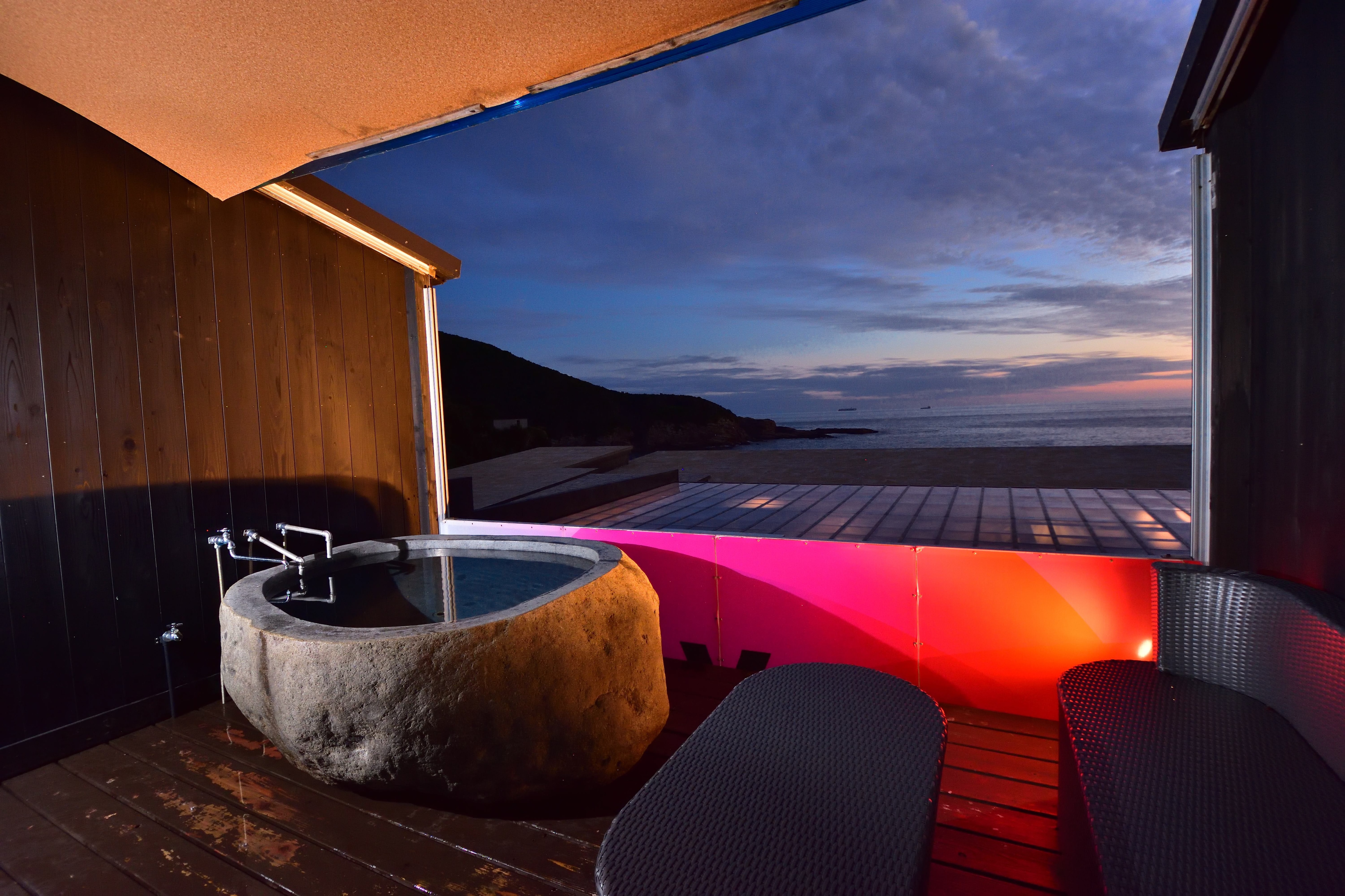 Ocean view | Japanese-Western style room / open-air bath