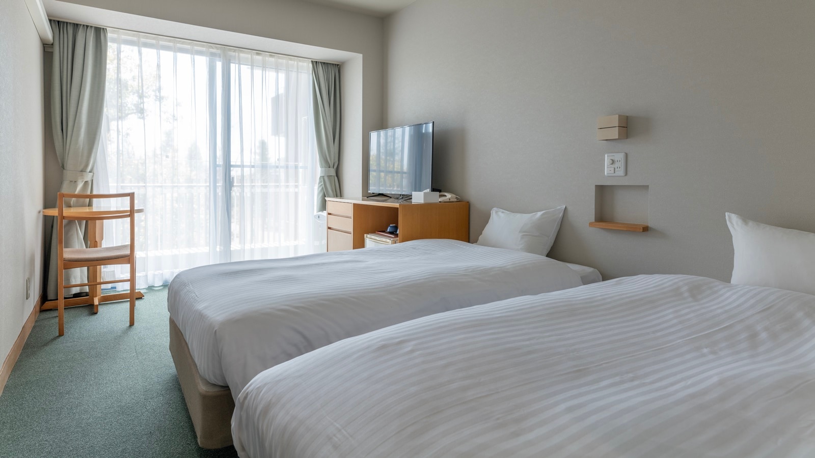 *[Main Building Economy Twin] A twin room of 22 square meters, slightly smaller than the main building twin room.