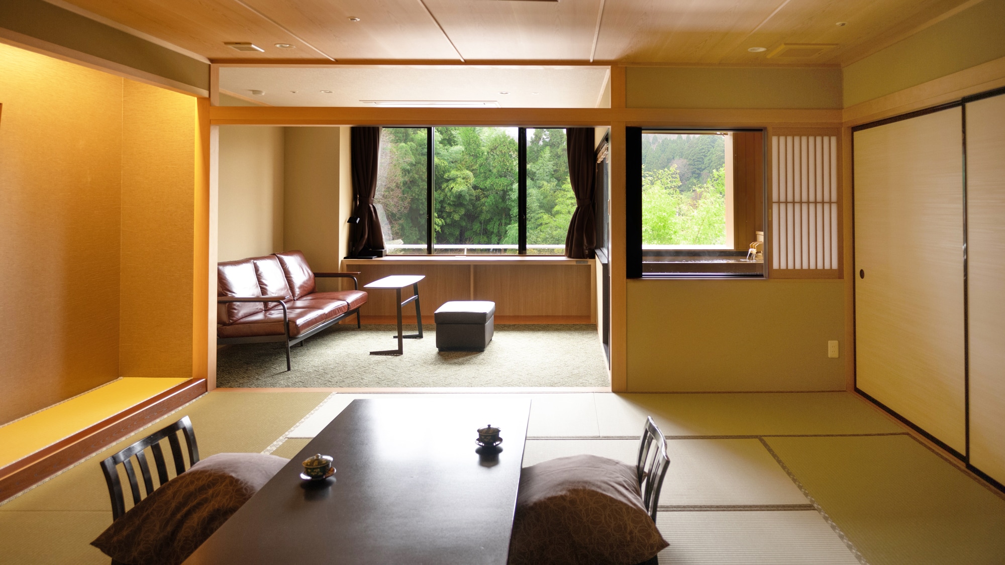 ★禁煙【日西合璧特別房附設天然溫泉檜木露天浴池】2010年開業