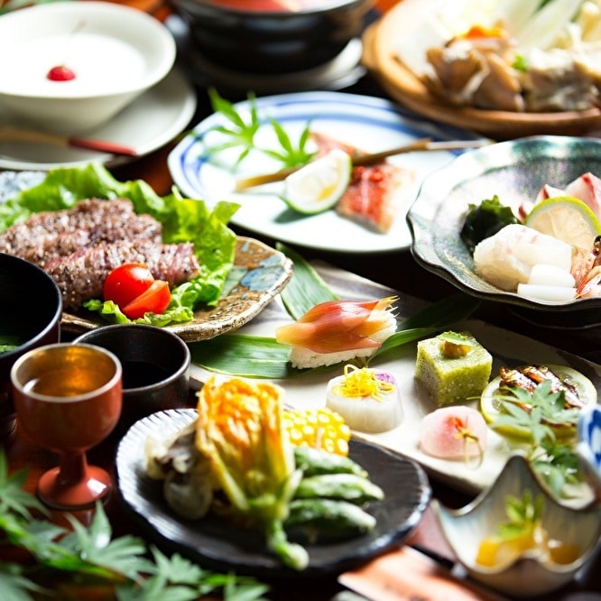 An example of a Japanese banquet