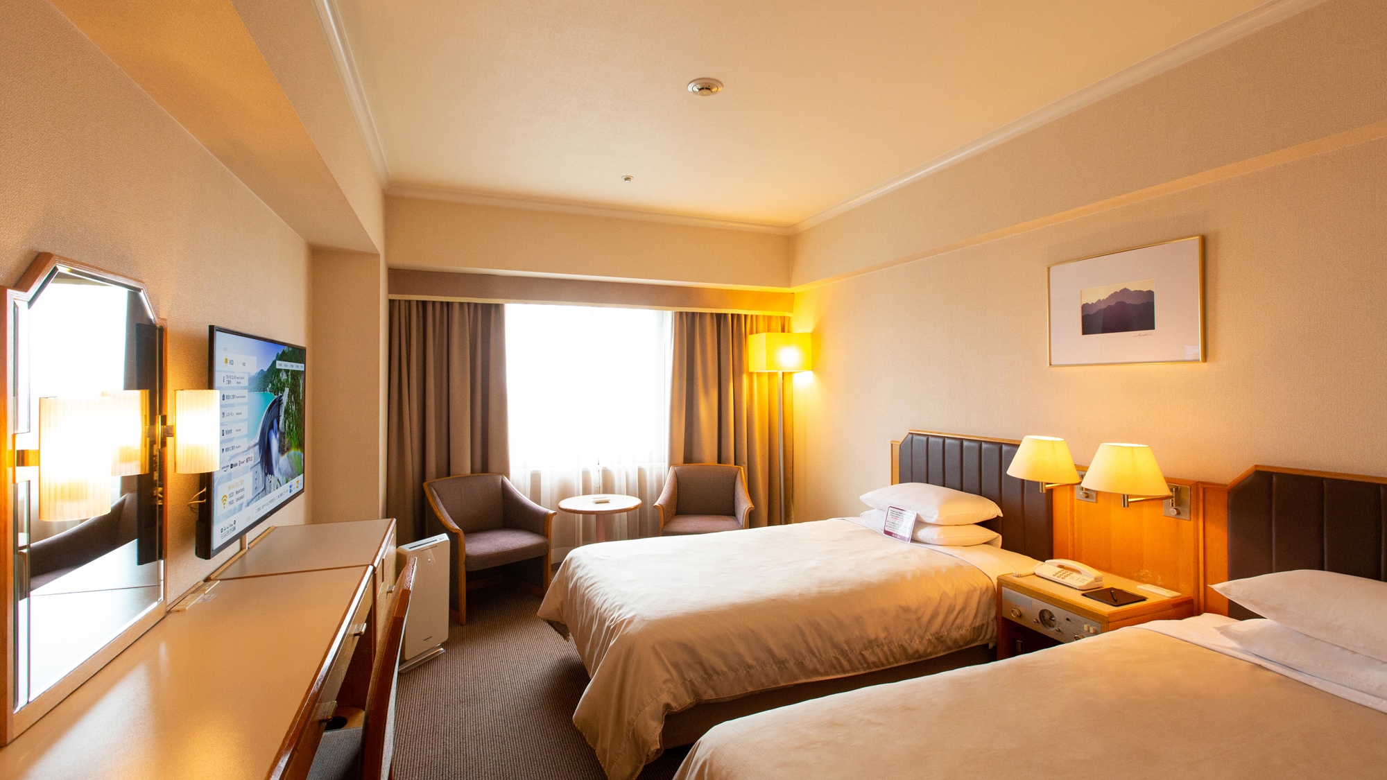 Standard twin room *Depending on the weather, you can see the Tateyama mountain range.