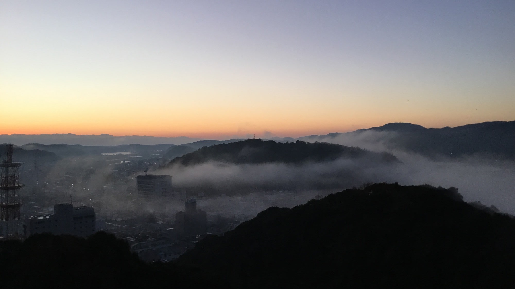 Sea of clouds from the rooftop observatory