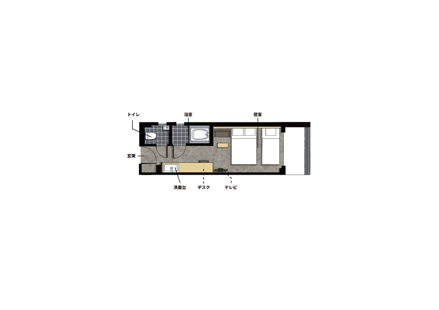 Twin room floor plan 2