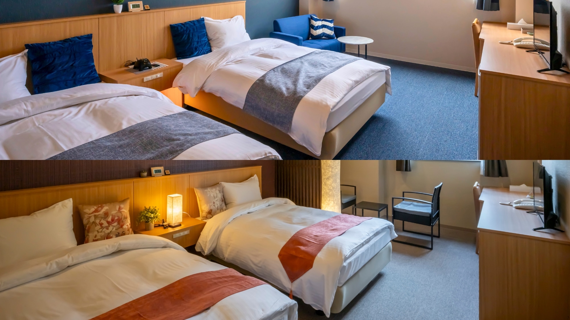 [Comfort Twin] Two types of rooms. It will be up to the inn to decide which one you will be given.