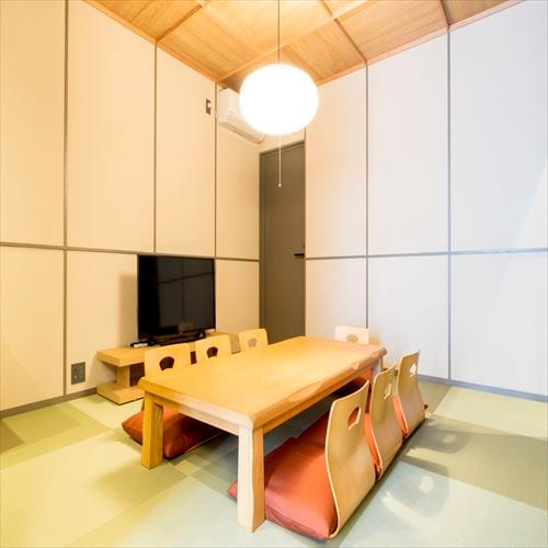 Inside the building