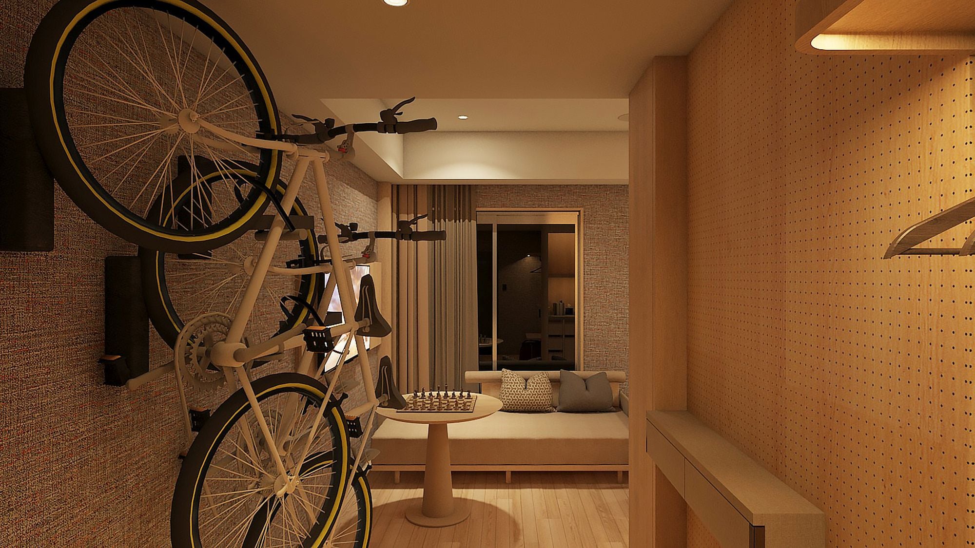Superior Twin Cycling Room (with shower booth) *This is an image.
