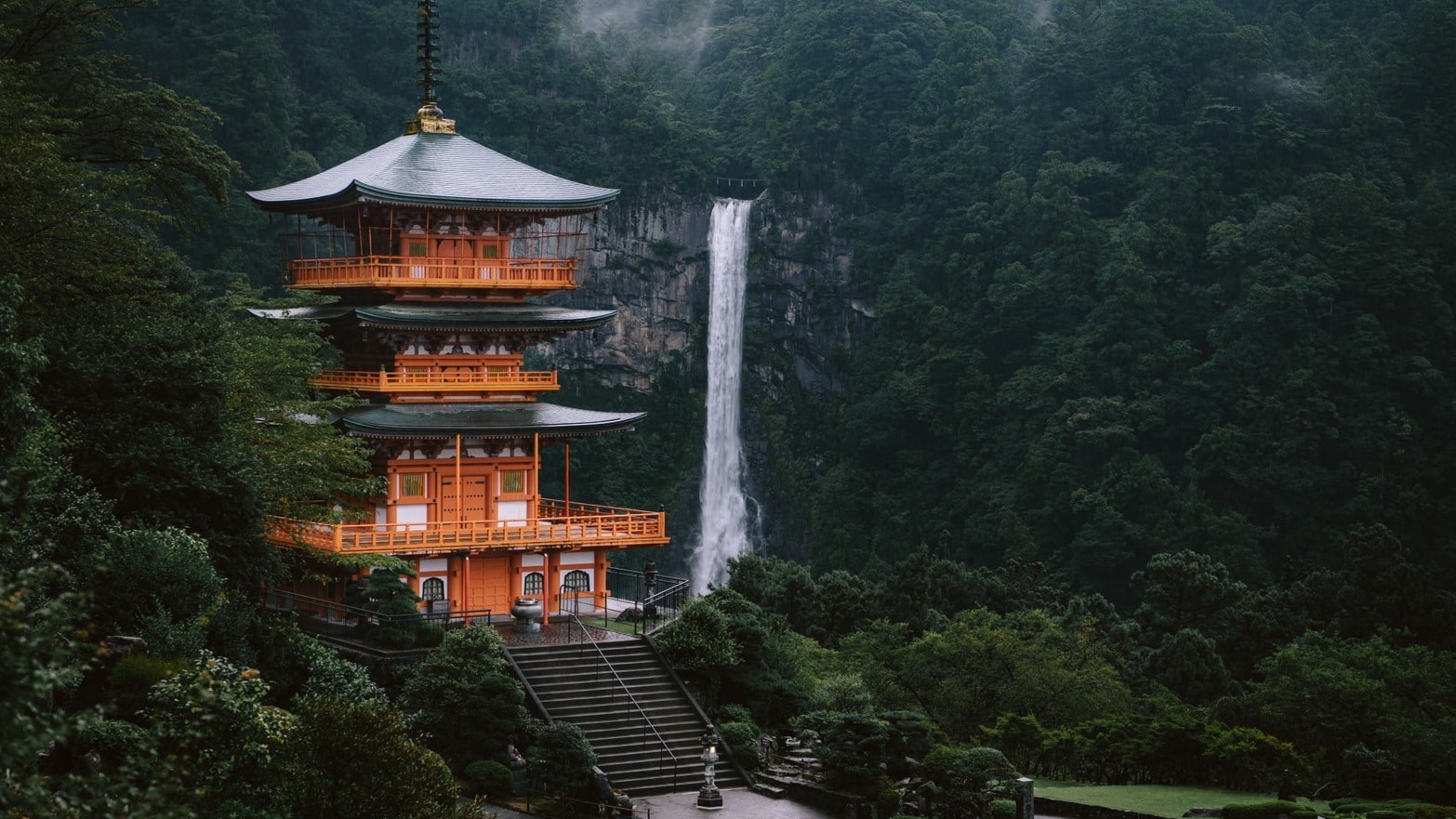 Mt. Nachi: Triple Pagoda: Nachi Falls 1