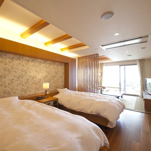 ● ชั้น 1 ห้องญี่ปุ่นและตะวันตก Yamahagi <ห้องนอน>