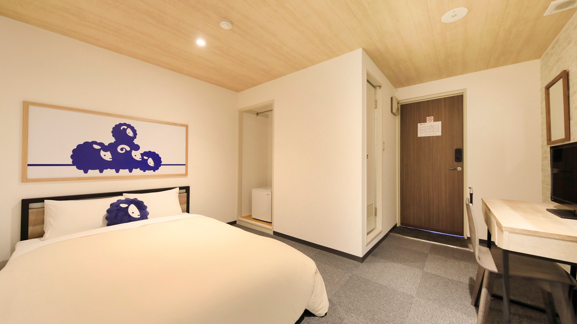 [Double room: capacity for 2 people] Can be used by 1 person as well. All rooms equipped with toilet and bath (example)