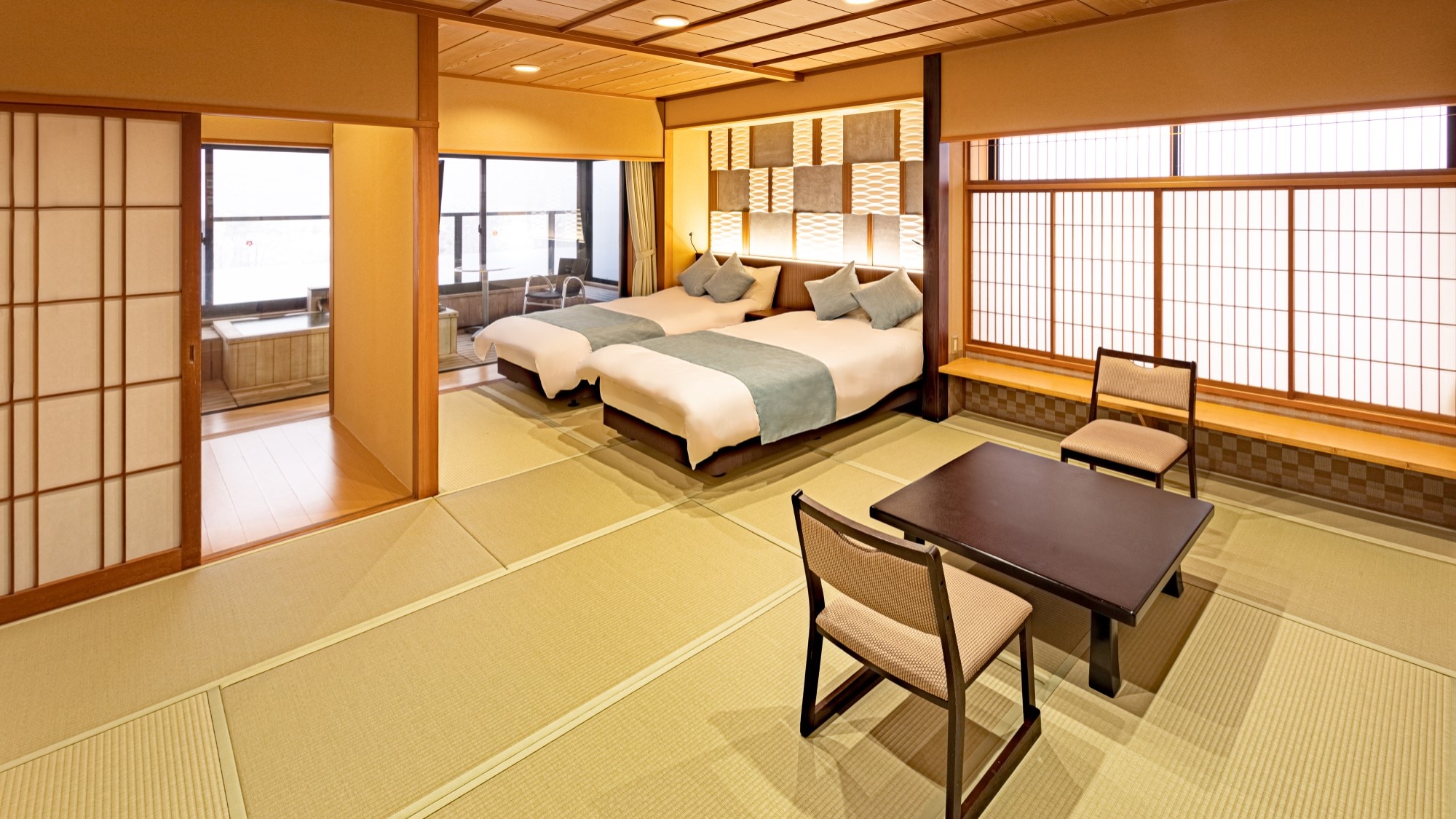 [Yuraku no Yakata Midori] Kamar bergaya Jepang-Barat dengan pemandian terbuka 60㎡
